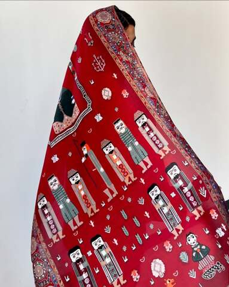 Иранский платок Narenji Kilim 2405202603 Иран