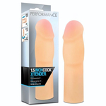 Телесная насадка-удлинитель на пенис PERFORMANCE 1.5INCH COCK XTENDER - 16 см. (Цвет: телесный)