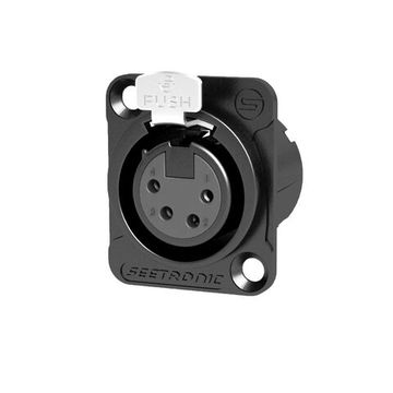 Seetronic MK4F2C-B Панельный разъём XLR тип D, "мама", 4-контактный