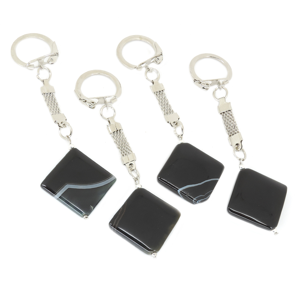 Брелок агат черный