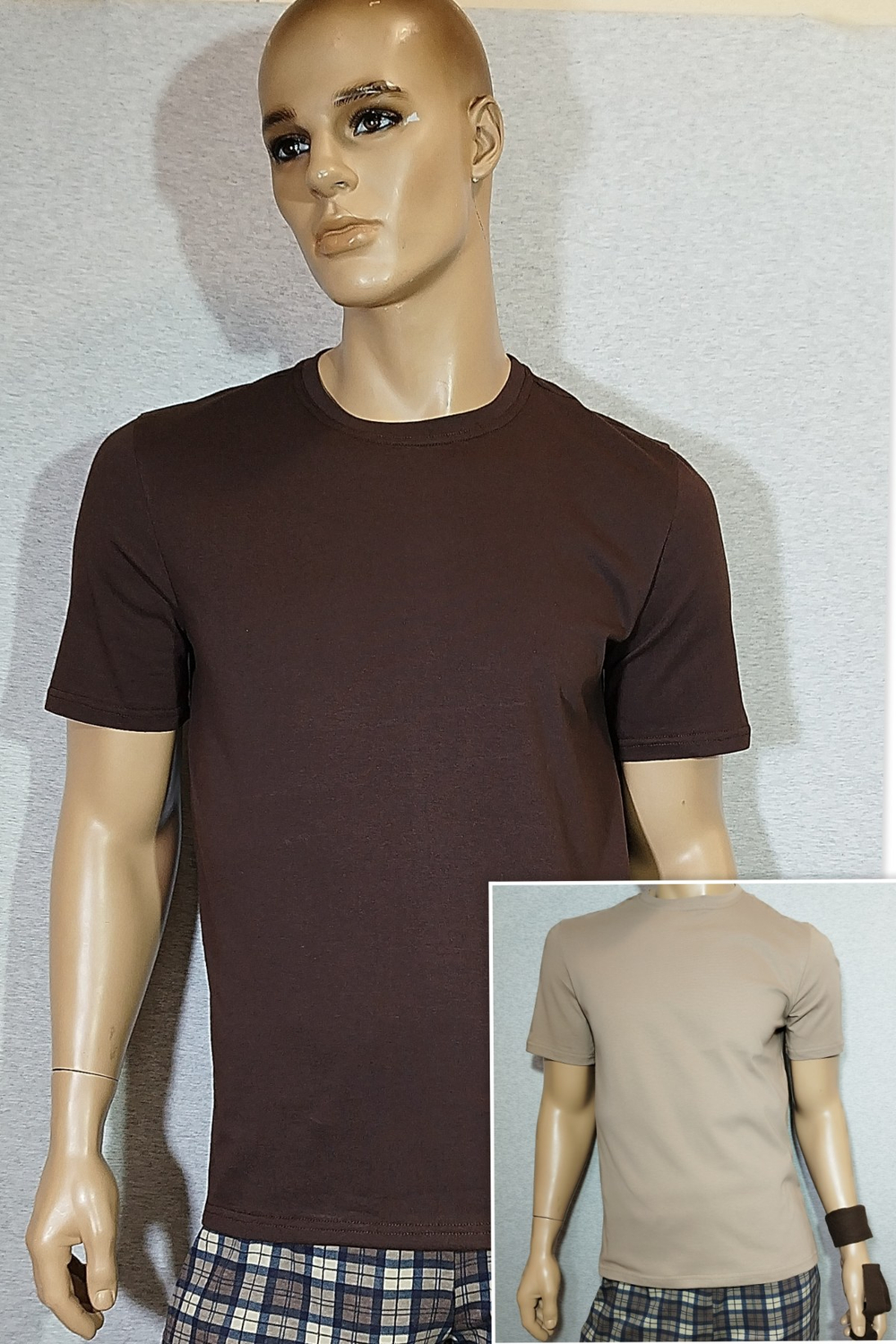 3405 Футболка мужская однотонная т.синий (60)