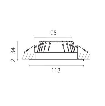 Встраиваемый светодиодный светильник PVC 7W 3000-6000K 223070IP65CCT белый ZoccoIP65 Lightstar