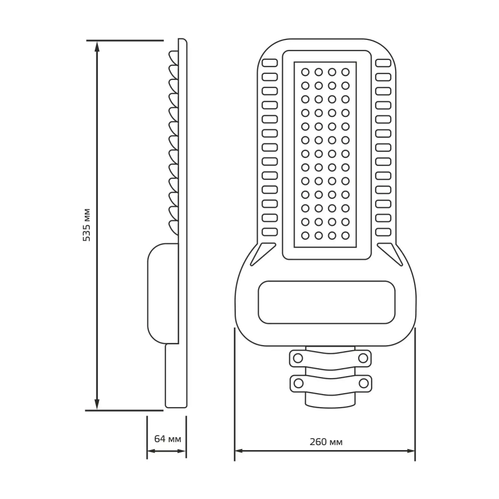 Св-к Gauss LED уличный  QPLUS 120W 14400lm 5000K 120-260V IP65 535*260*64мм черн КСС "Ш" 629535320