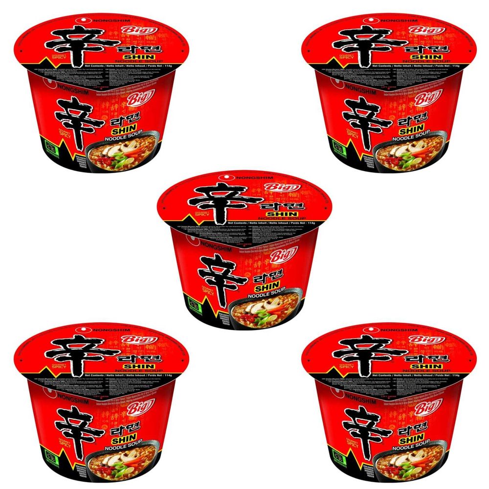 Лапша быстрого приготовления Nongshim Shin Ramyun 114 г, 5 шт
