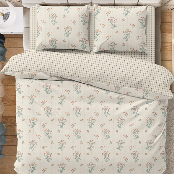 Ткань поплин ECO 220см/115гр - «Колокольчики»