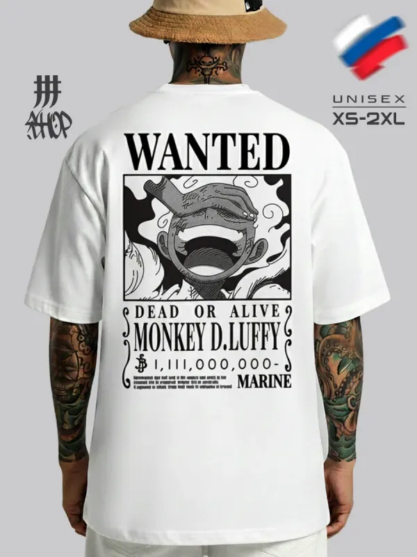 Футболка оверсайз с принтом Lyffy One Piece