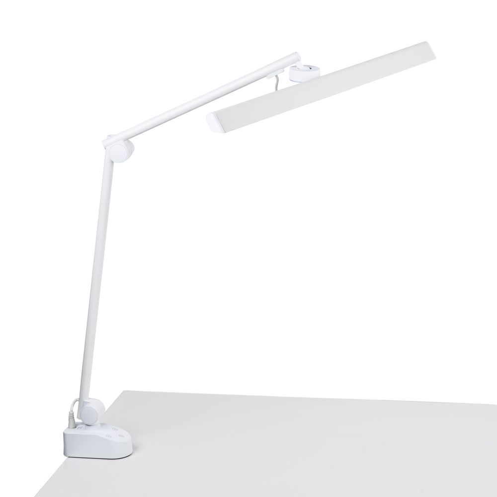 ULM-D116 18W-3000-6500K-DIM WHITE Светильник настольный светодиодный на струбцине. Сенсорный выключатель. Диммер. Белый. ТМ Uniel