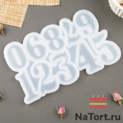 Силиконовая форма для леденцов «Цифры от 0 до 9»
