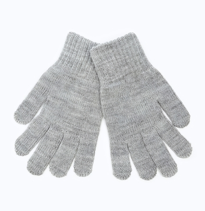 Перчатки одинарные детские, цвет светло-серый, р. 14/ 9155921 Baranowool, 1 шт.