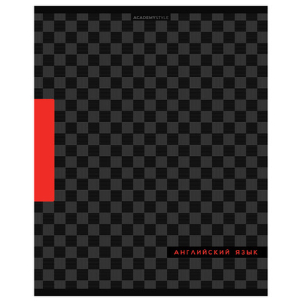 Тетрадь предметная А5 Английский язык, "Шахматка" 48л, кл., твин УФ-лак