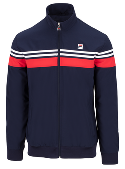 Мужская теннисная кофта Fila Jacket Bruno - navy/fila red