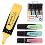 Набор текстовыделителей BRAUBERG 4 шт., АССОРТИ, "EXTRA PASTEL", прорезиненный корпус, линия 1-5 мм, 151756