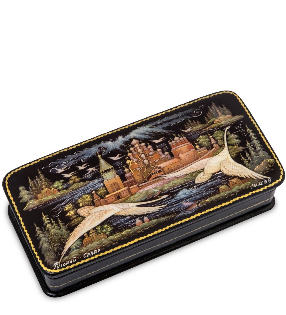 ШК-19/60 Шкатулка в технике декупаж «Русский север» (14х6,5х3,5)