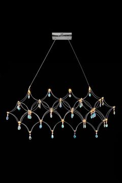 Подвесная люстра LED 25.5W 3000К/4000К/6000К LE3035/1200L CH хром/хамелеон Thea Leon