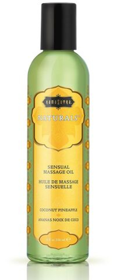 Массажное масло Naturals Coconut Pineapple с ароматом кокоса и ананаса - 236 мл.
