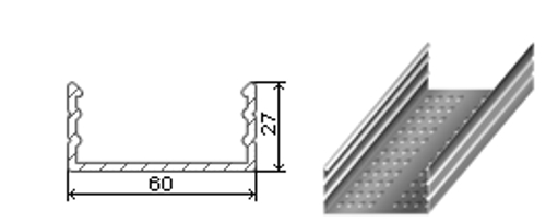 Профиль ПП 60*27*3000мм 0,4мм