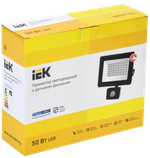 Прожектор СДО 06-50Д светодиодный черный с ДД IP54 6500K IEK