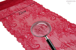 Эластичное кружево, 22 см, темно-алая роза, (Арт: EK-2191), м