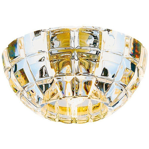 Встраиваемый точечный светильник D4180 Big CL/G  золото/прозрачный G9