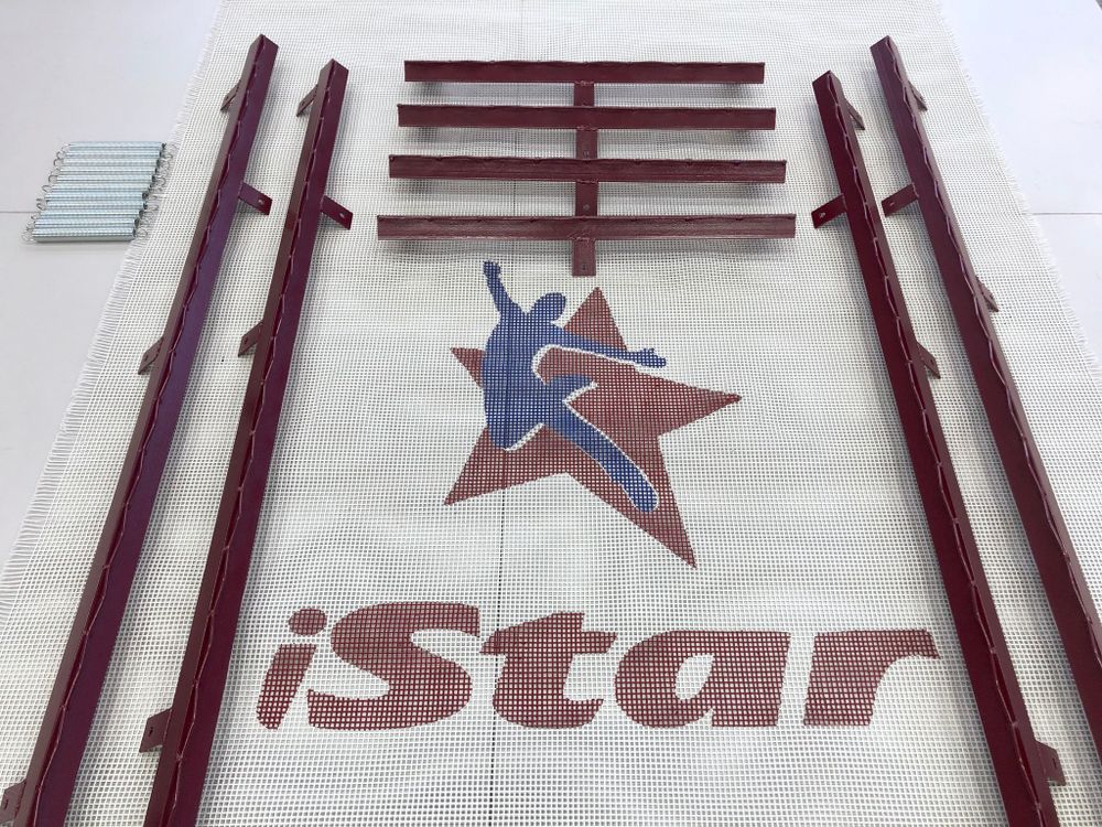 Батут уличный встраиваемый в землю "Спортивный" - набор уголков, матиков, пружин - тренировочная сетка