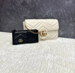 Мини-сумка Gucci GG Marmont белый