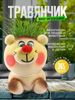 Экоживчик травянчик растущая травка "Мишка"