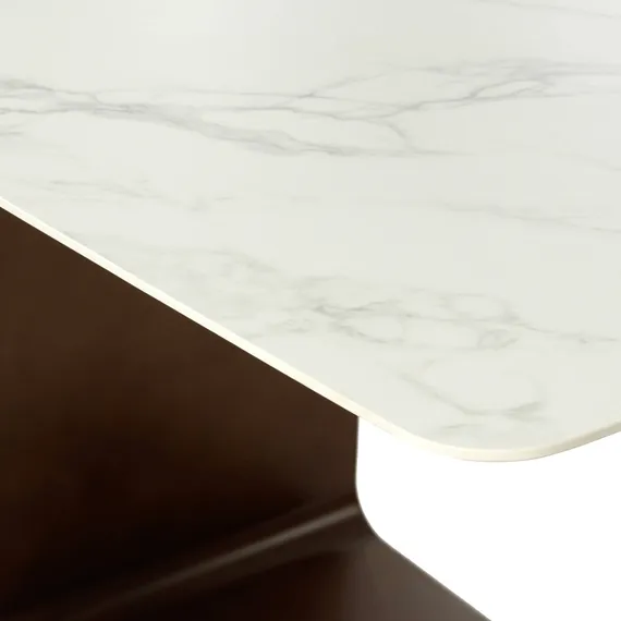 Обеденный стол Axen 200х95 см, белая керамика