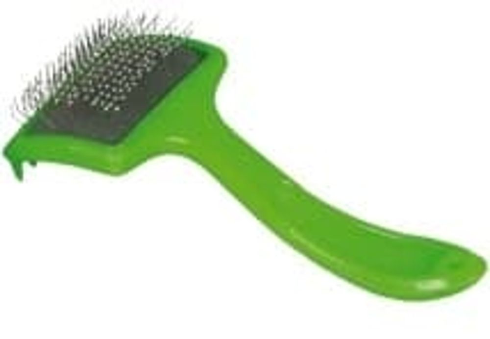 ВАКА. Пуходерка пластмассовая для кошек и соб средняя мягкая с граблями и каплями  20593