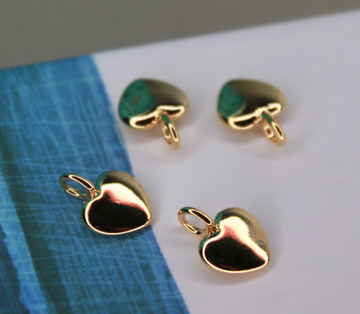 Подвеска сердце позолота 13 мм Южная Корея