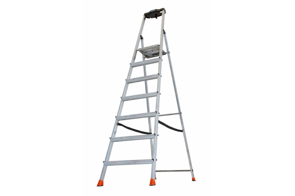 SAFETY Складная стремянка 7 ступ. с полочкой