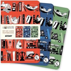 Bloknot \ Блокнот \ Notebook Moomin Bookshelves Set of 3 Mini Notebooks
