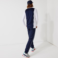 Мужская теннисная футболка теннисная Lacoste Men’s Sport Breathable Piqué Knit T-Shirt - navy blue/white/navy blue/whit