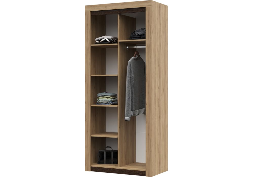 Шкаф Паулина ШК 701 венге / дуб крафт золото