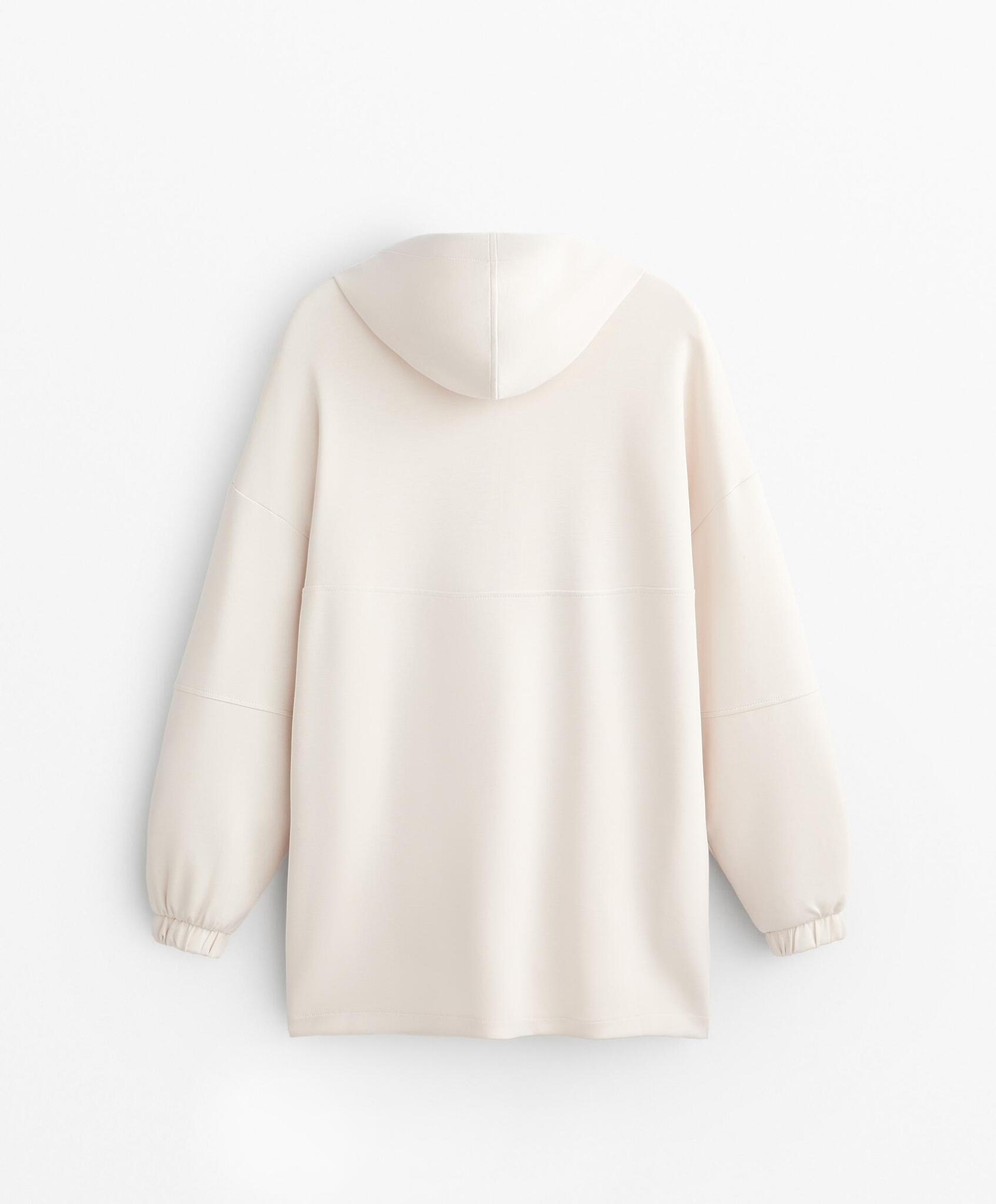 Oysho Толстовка оверсайз с модалом, бежевый