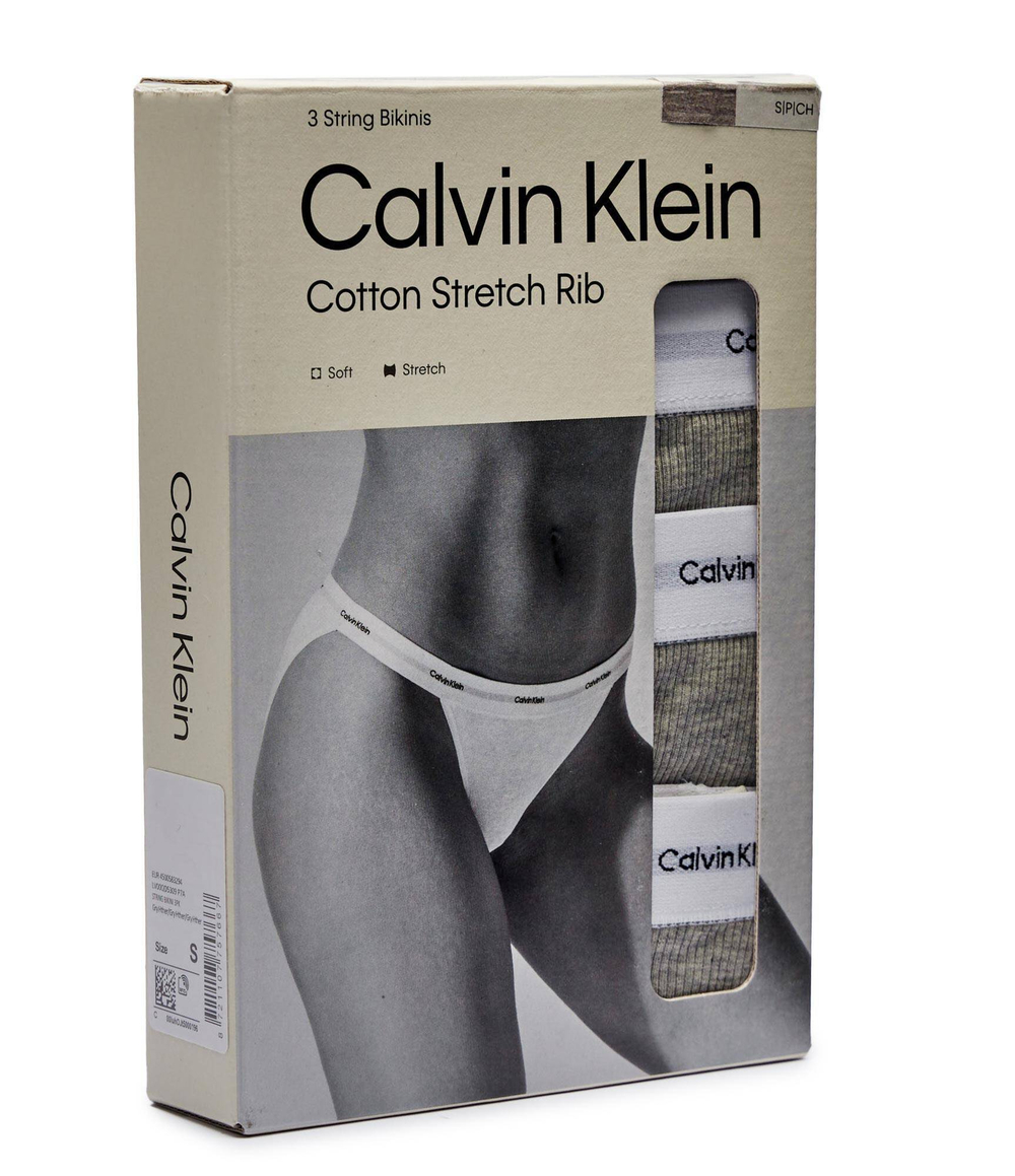 Трусики 3 пары Calvin Klein Underwear - серый(LV00QD5309)