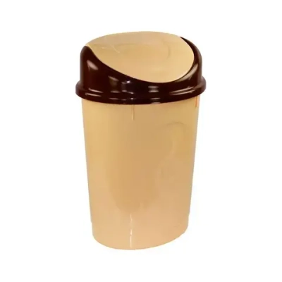 Контейнер для мусора 12л овальный (светло-бежевый)