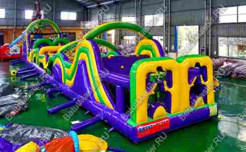 Надувной батут "Длинная полоса препятствий" 16*4*5 м