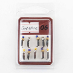 Мормышка вольфрамовая "Столбик" с шариком (0.6гр)