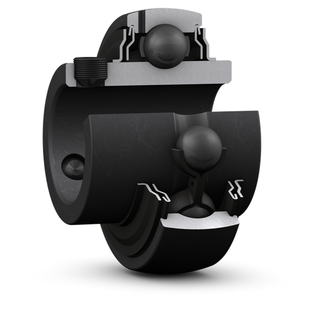 Высокотемпературный корпусный подшипник с установочными винтами и широким внутренним кольцом YAR 204-2F/VA201