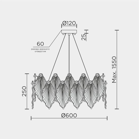 Подвесная люстра MODELUX ML.2293.600 GD