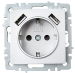 Розетка с заземлением  IEK BR-R14-16-U21-D31-K47