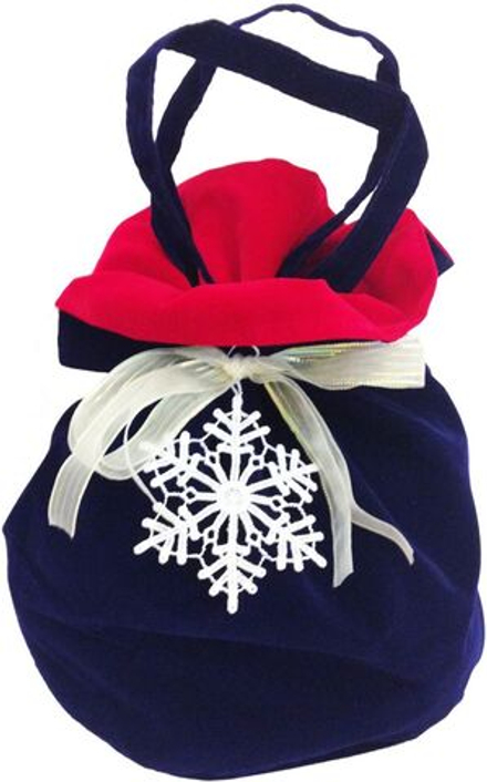 Мешочек подарочный Правила Успеха "Снежинка", с ручками, цвет: синий, 26 х 28 см