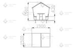 Стол со скамьями Пикник с навесом