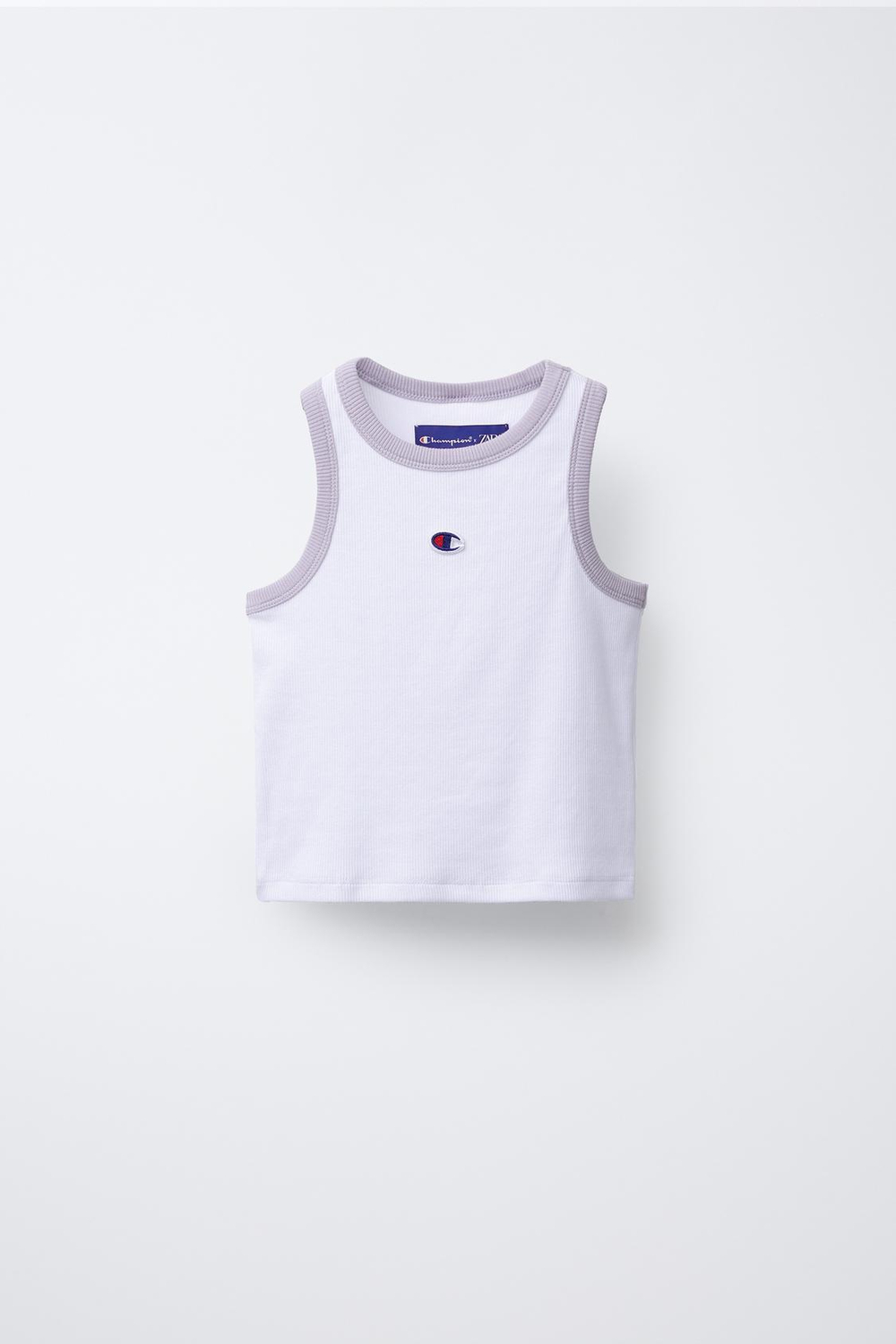 ZARA X CHAMPION ® КОМПЛЕКТ РУБАШКА ПОПЛИН В ПОЛОСКУ С ТРИКОТАЖНОЙ МАЙКОЙ, СВЕТЛАЯ МАЛЬВА