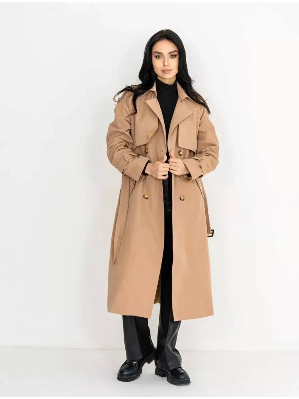 Тренч длинный оверсайз плащ