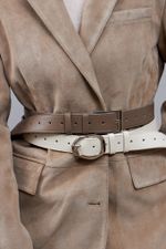 БАЗОВЫЙ РЕМЕНЬ С МЯТОЙ ПРЯЖКОЙ MILK