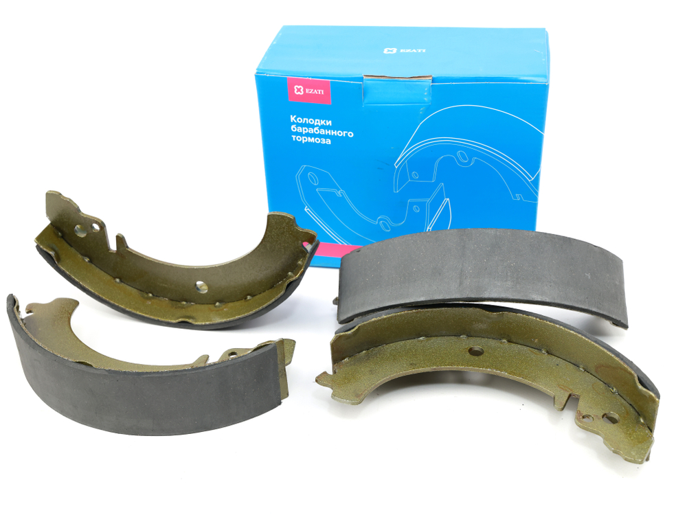 Колодка барабанного тормоза а/м ВАЗ 2101-2107, Нива (к-т 4 шт.) задние ЕзАТИ