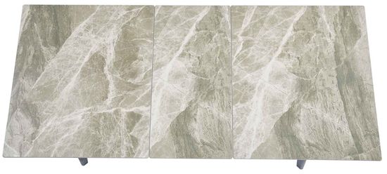 Стол PALERMO 140 керамич столешница italy grey gloss, основание металл черный