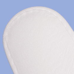 Тапки спанбонд бизнес, закрытый мыс (100 пар), одноразовые, белые, 3 мм подошва