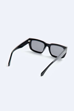 ZARA СОЛНЦЕЗАЩИТНЫЕ ОЧКИ В ПРЯМОУГОЛЬНОЙ ОПРАВЕ, ЧЕРНЫЙ